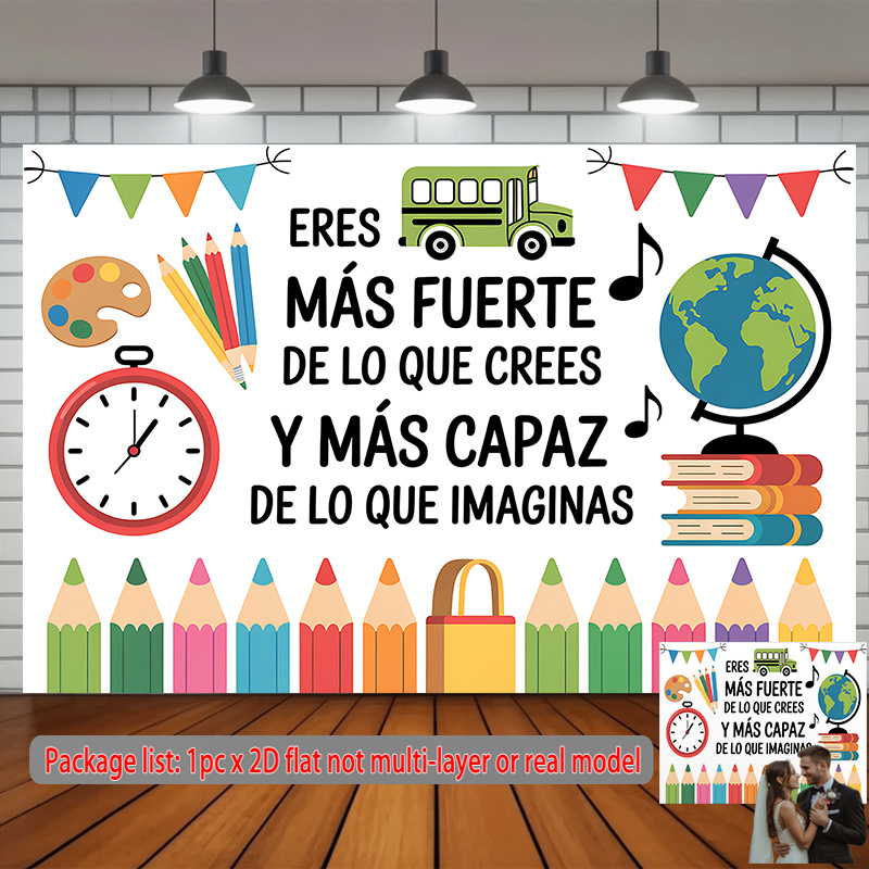 Kids Education Banner - Tapiz Decorativo Inspirador para Cuarto de