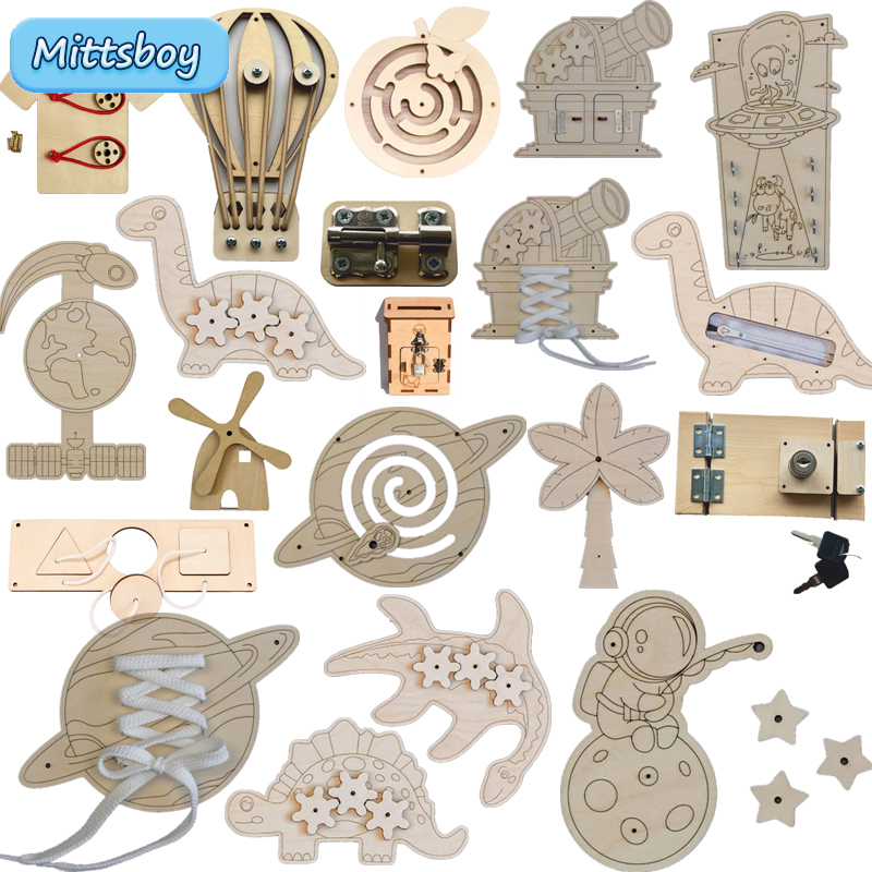 Kids Nature Education - Accesorios de tablero ocupado Montessori, juguetes