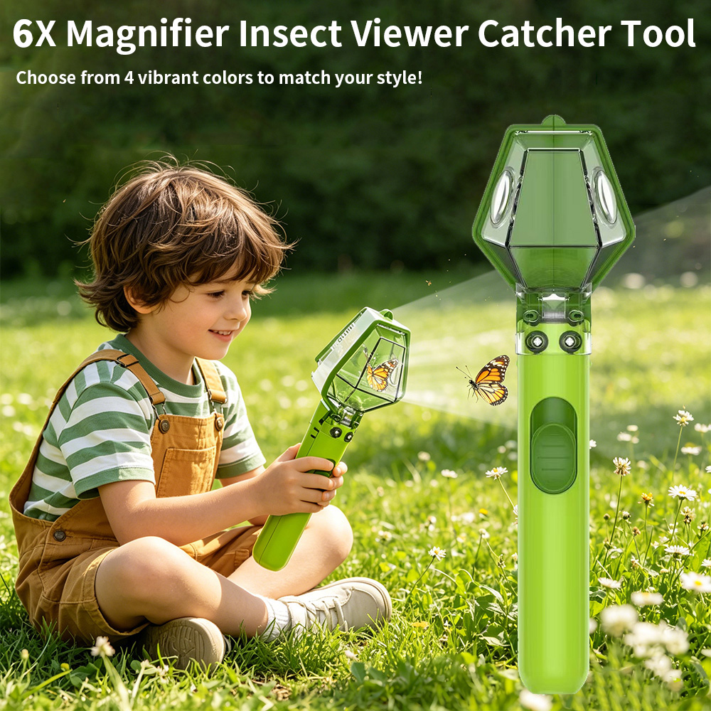 Kids Nature Education - Lupa 6X para Niños, Atrapa Insectos,