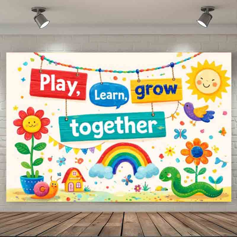 Fondo Fotográfico para Jugar,  - Kids Education Banner reseña y precio
